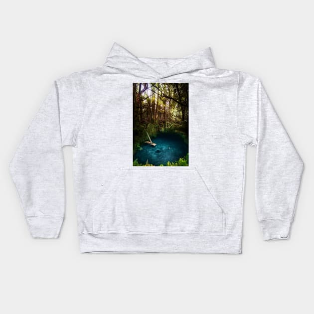 Tropical Pond Kids Hoodie by sherifarts